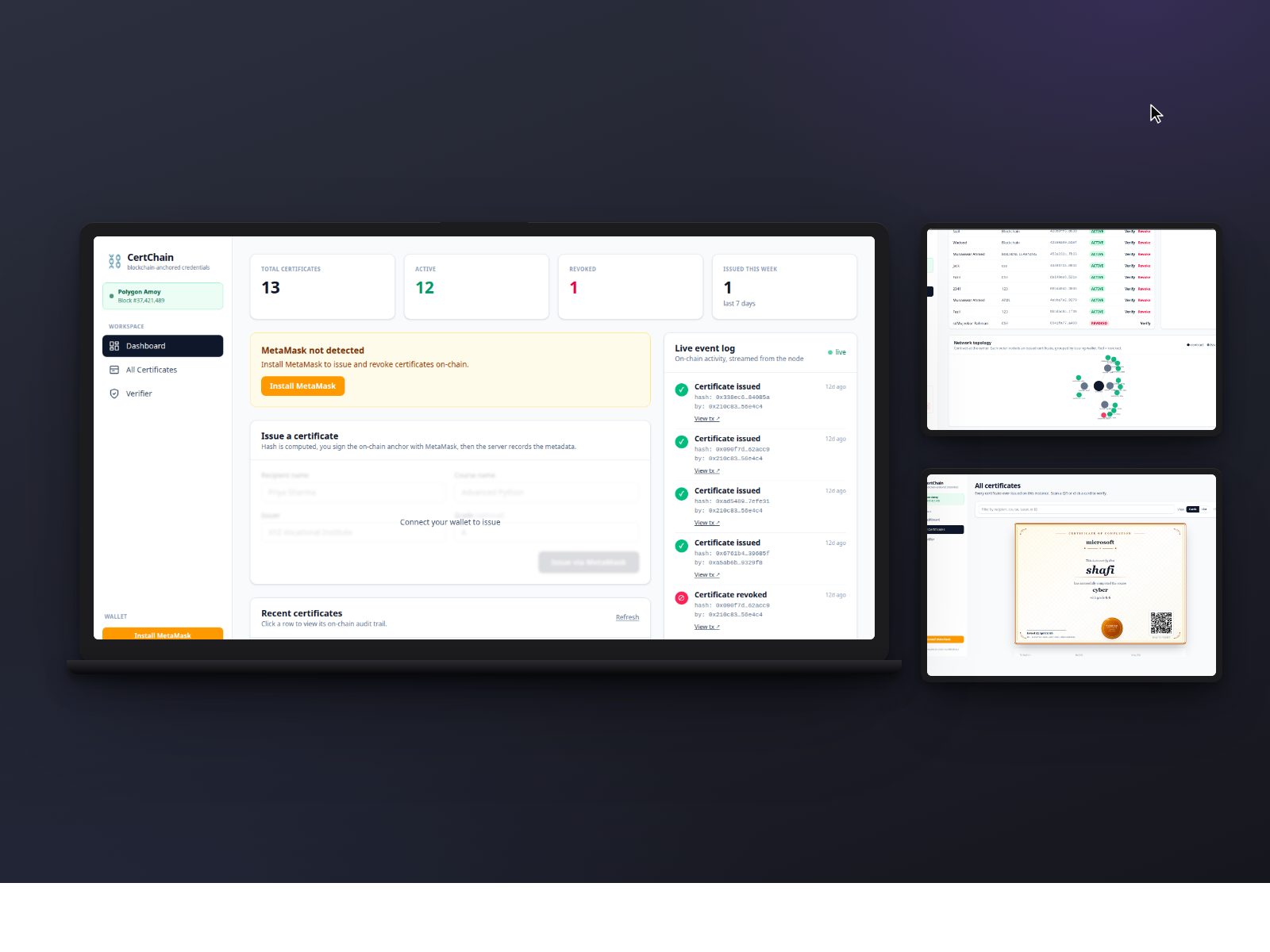CertChain — Blockchain Credentials